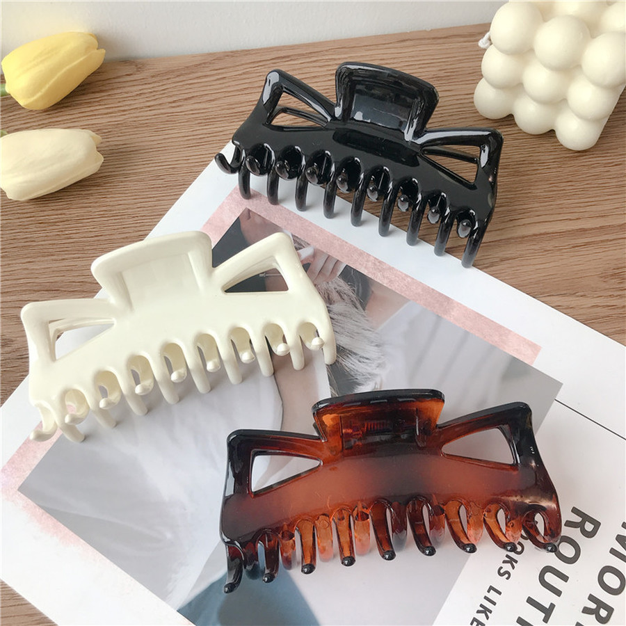 Kẹp Tóc Nhựa Cỡ Lớn Phong Cách Hàn Quốc Cho Nữ