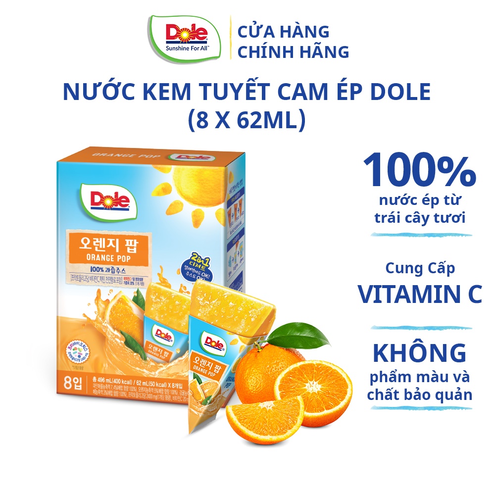 Nước Kem Tuyết Cam Ép Dole (8 x 62ml)