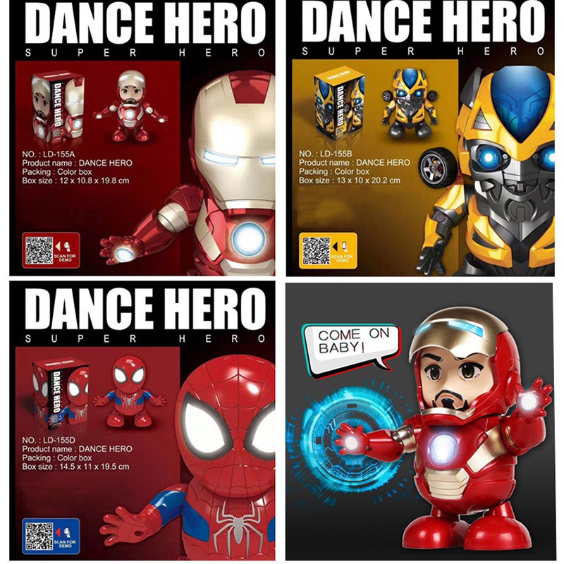 Lồng đèn trung thu Robot Hero Dance nhảy múa - Hero Dance - Dance Iron Man Marvel Avengers - Loại 1