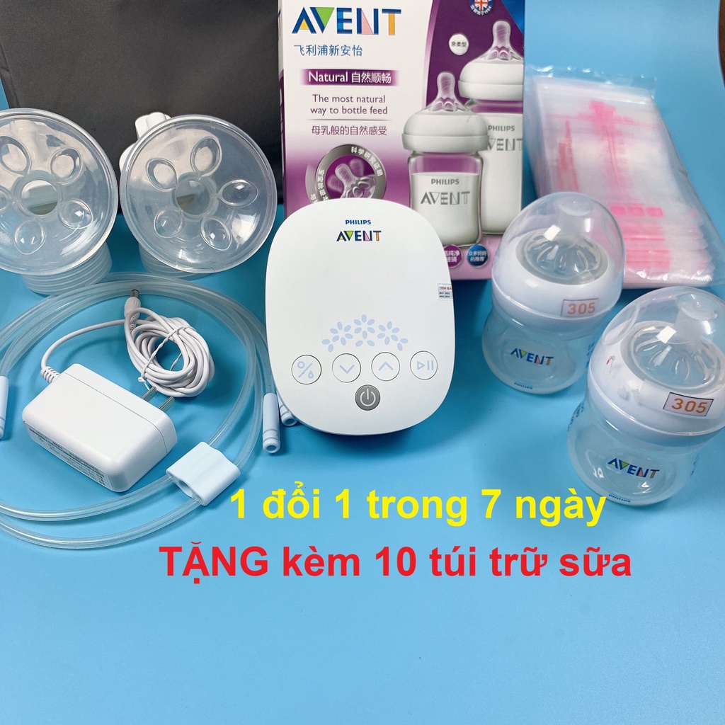 Máy hút sữa điện đôi avent hoa tuyết, máy hút, vắt sữa đôi Philip