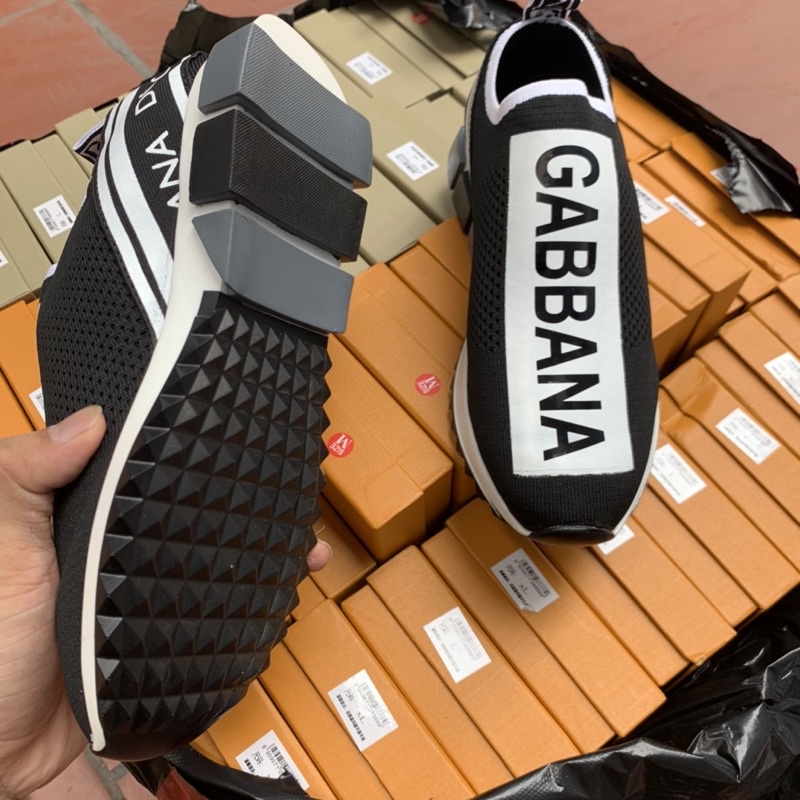 GIẦY THỂ THAO ĐỘN ĐẾ HOẠ TIẾT IN DOLCE CHỮ ĐEN GL01 | BigBuy360 - bigbuy360.vn