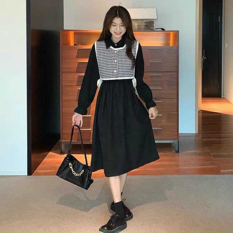 ĐẦM ĐEN BBD PHỐI GILE ZICZAC