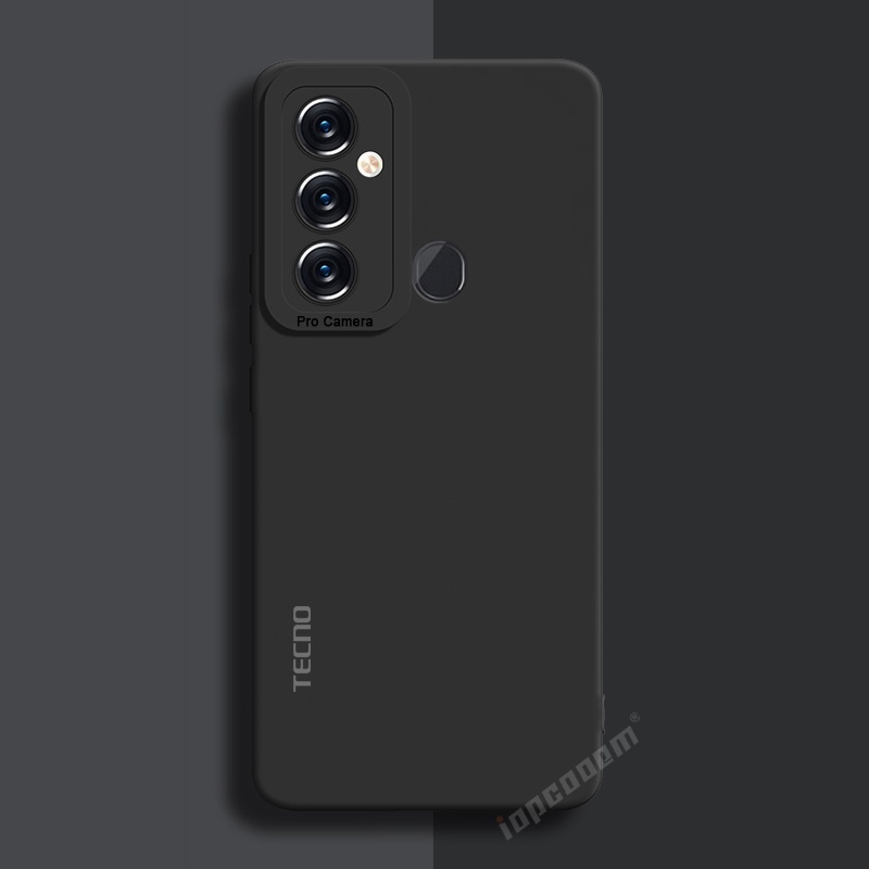 Ốp Điện Thoại Silicon Mềm Màu Trơn Cho TECNO POP 7 Pro 6 5 LTE Pova 3 6 Go