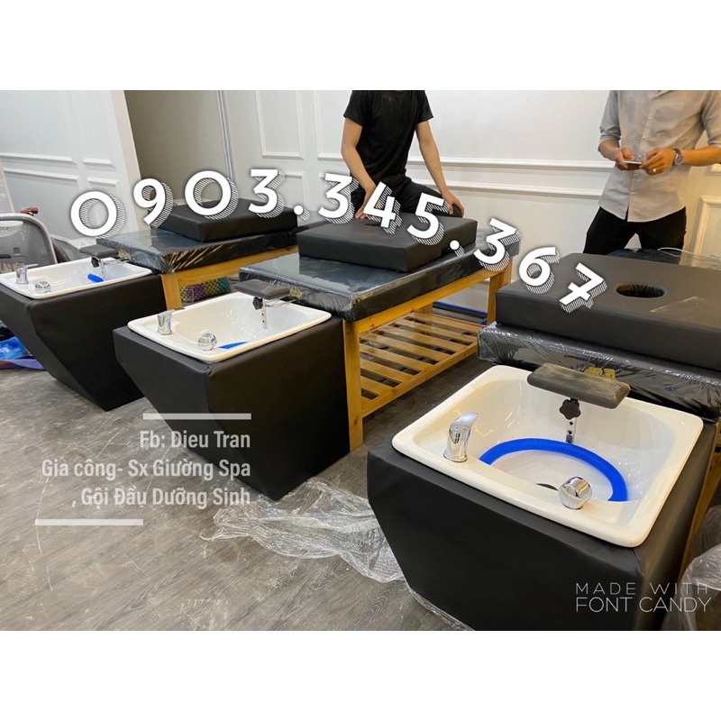 Giường gội đầu 2in1 Bồn Sứ cao cấp