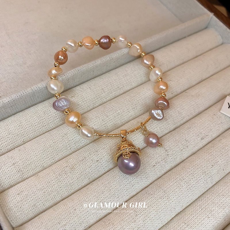 Vòng Đeo Tay Hình Mèo May Mắn Đính Đá Zircon Ngọc Trai