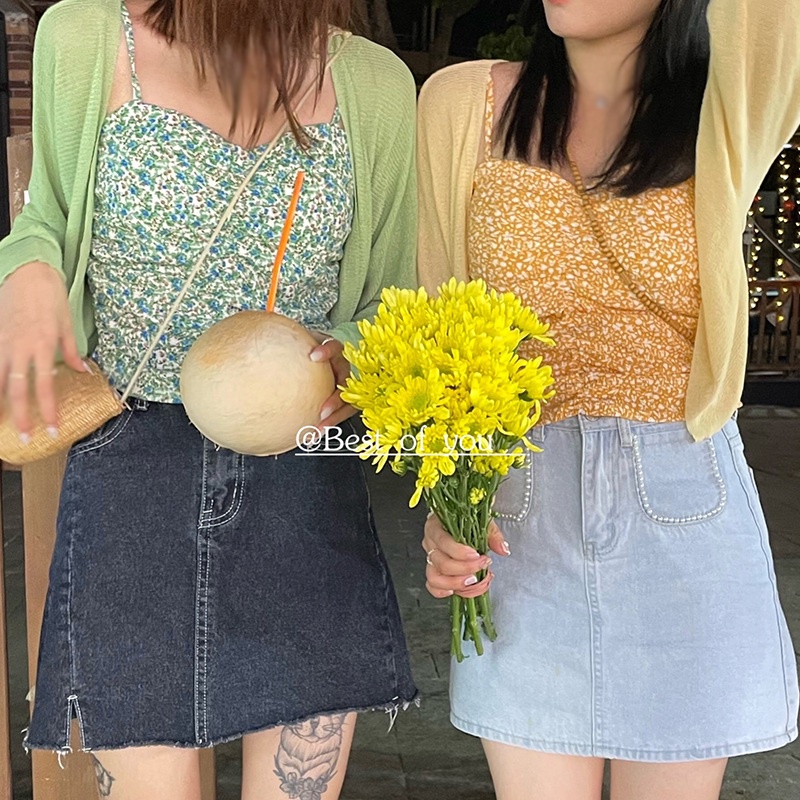 Áo Cardigan Dệt Kim Tay Dài Màu Sắc Đơn Giản Phong Cách Hàn Quốc