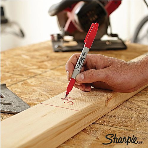 Bút lông dầu vẽ đa chất liệu Sharpie Fine Point - Power Pink (Hồng đậm)