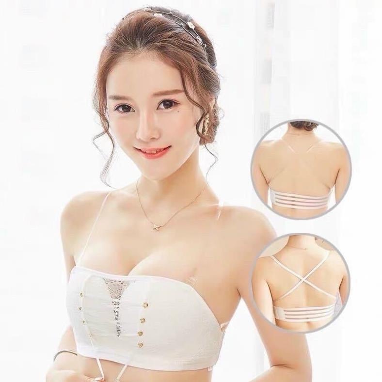 Áo ngực cúp ren bàn tay nâng ngực đan dây giữa chất liệu ren su (có dây trong suốt kèm theo) [Hàng Đẹp] | BigBuy360 - bigbuy360.vn