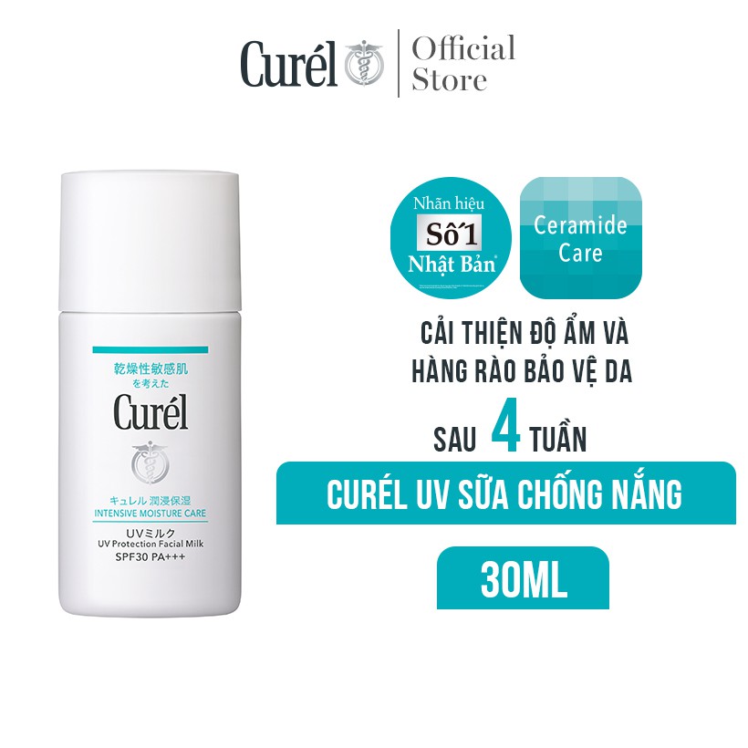  Sữa Chống Nắng Curel UV Protection Face Milk SPF 30 PA++ 30ml