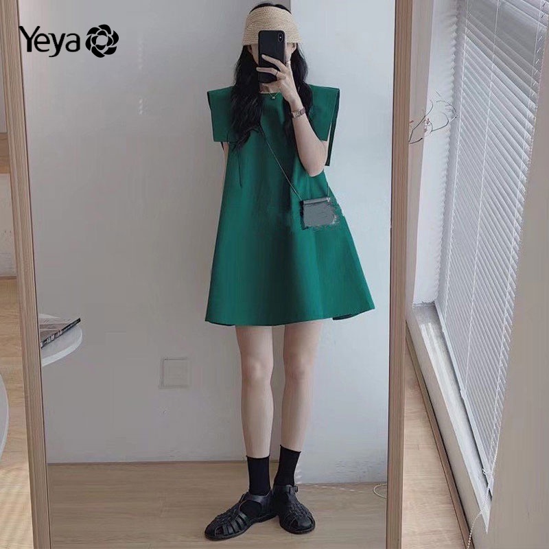 Đầm YEYA không tay màu trơn thời trang mới dành cho nữ