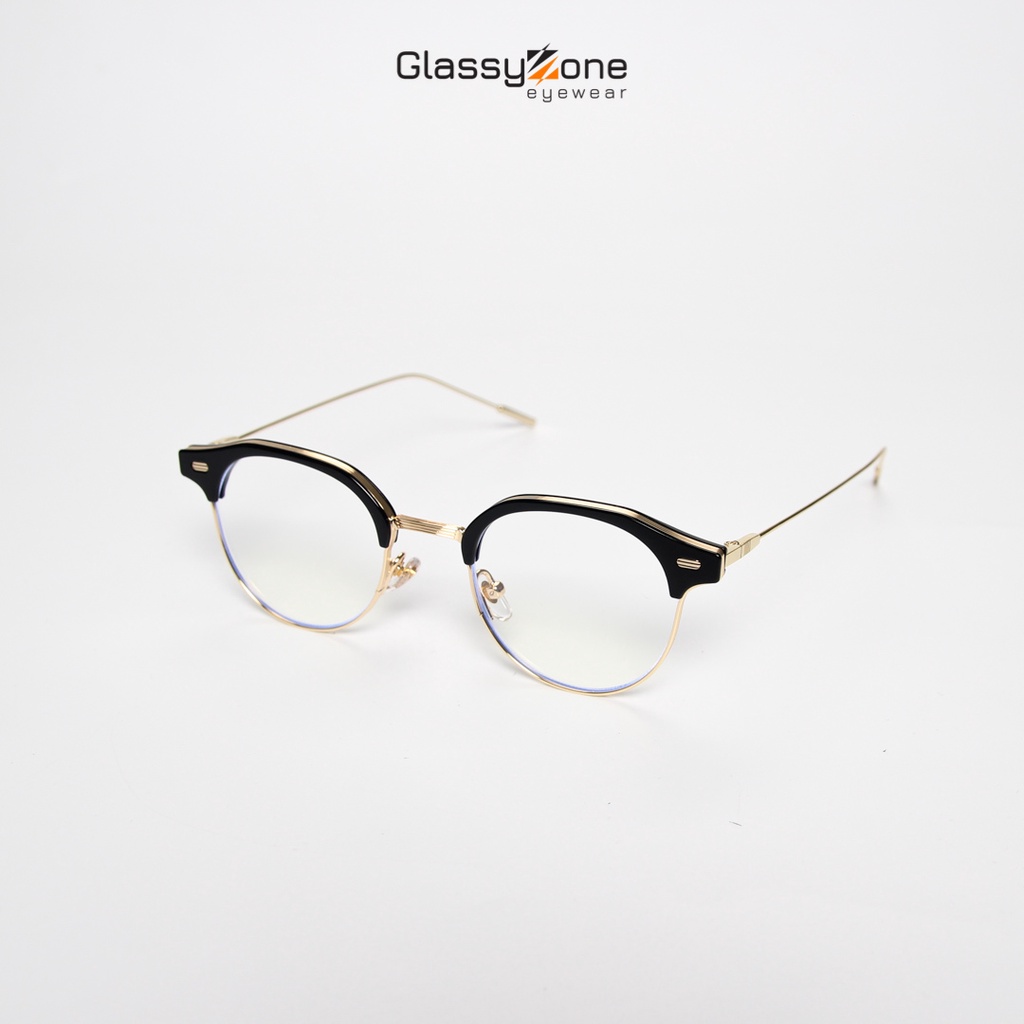 Gọng kính cận, Mắt kính giả cận kim loại Form tròn Unisex Nam Nữ Yuta- GlassyZone