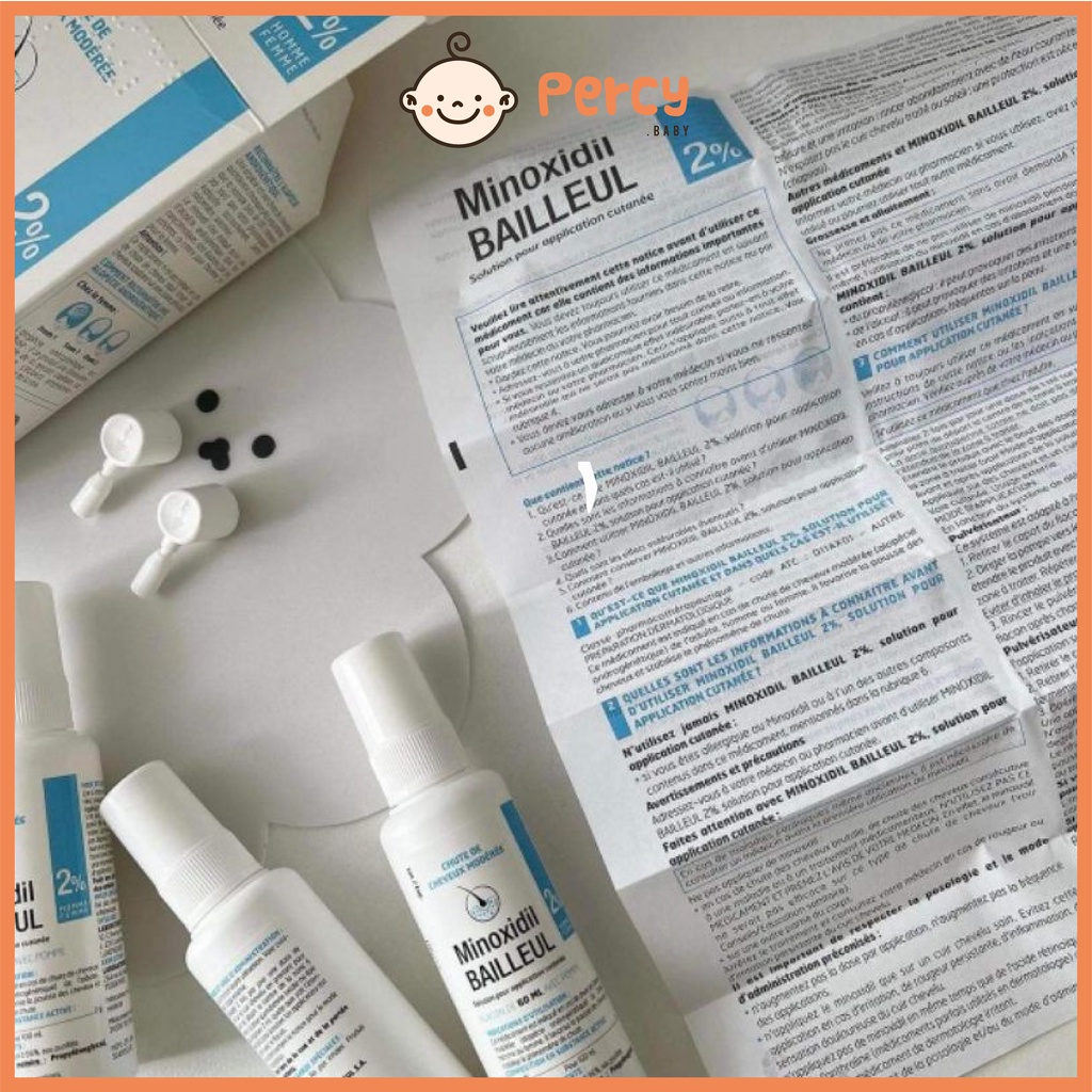 Xịt Minoxidil Bailleul 5% Kích Thích Mọc Tóc, Ngăn Ngừa Rụng Tóc
