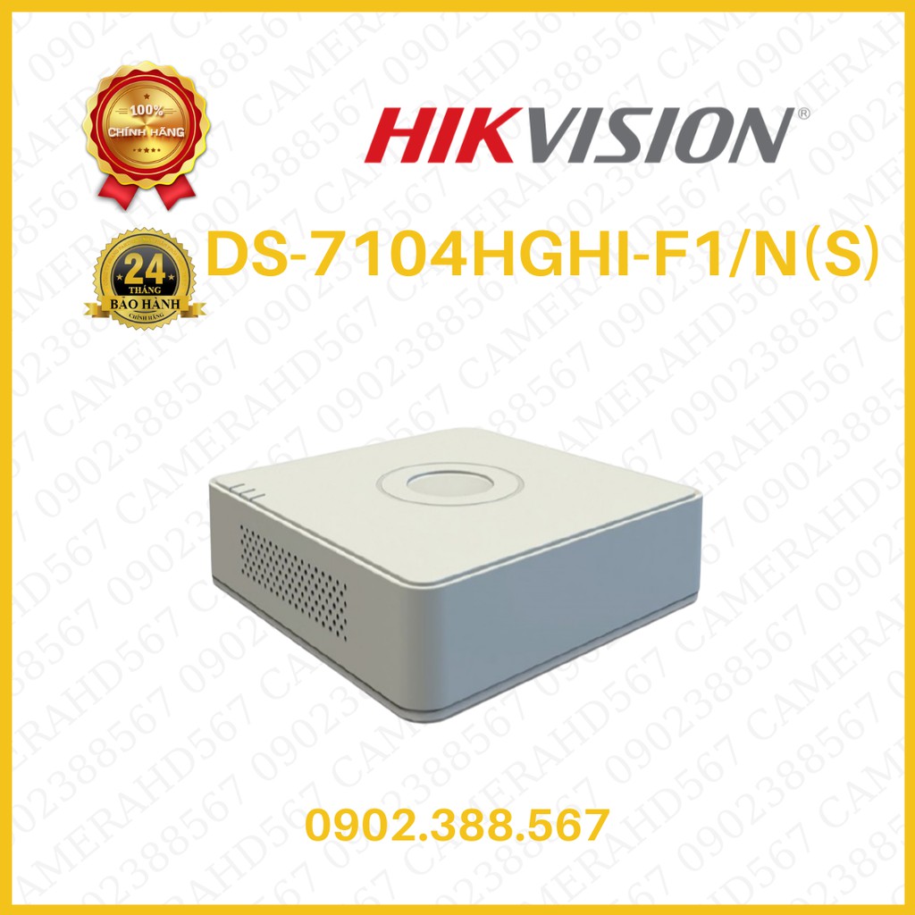 Đầu ghi hình HD-TVI 4 kênh TURBO 3.0 HIKVISION DS-7104HGHI-F1
