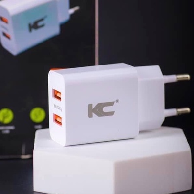 Củ Sạc 2 Cổng Usb K56 Củ Sạc nhanh Quick Charge Chính Hãng KC Bảo hành 1 năm