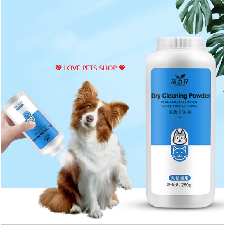 Bột tắm khô cho Chó Mèo chai 260gram - Love Pets Shop