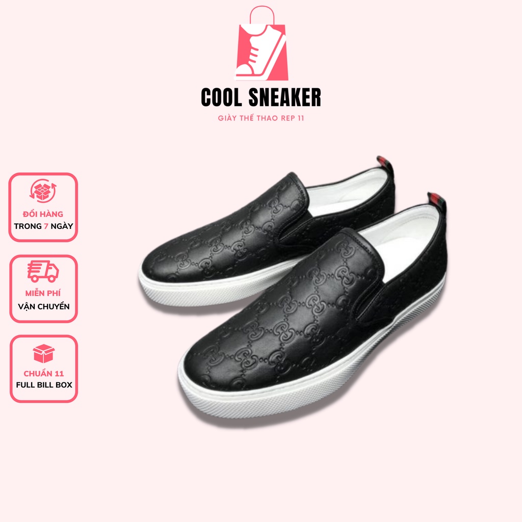 Giày Lười Slip On Nam 𝗚𝘂𝗰𝗰𝗶 Thời Trang - Giày Lười Nam 𝗚𝘂𝗰𝗰𝗶 Hàng Đẹp Cực Hiếm [Full Bill + Box]