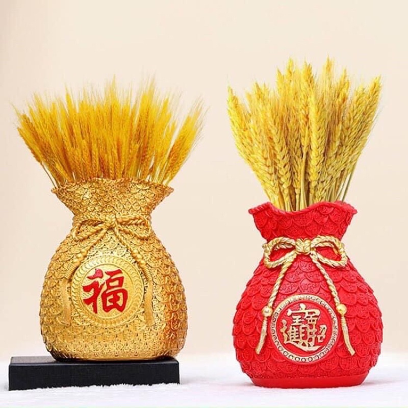 BÔNG LÚA MẠCH VÀNG sấy khô BÓ 100 Bông-Bông Lúa Mạch Thần Tài Sấy Khô Bền Đẹp Không Tàn