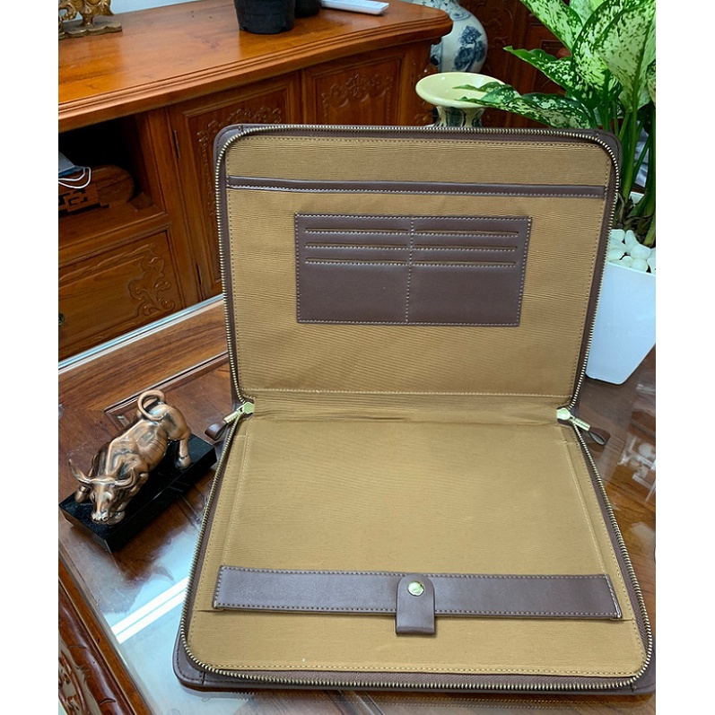 Clutch đựng tài liệu khổ giấy A4 - đựng ipad - đựng sổ sách - cầm tay sang trọng - da thật 100% - có bảo hành