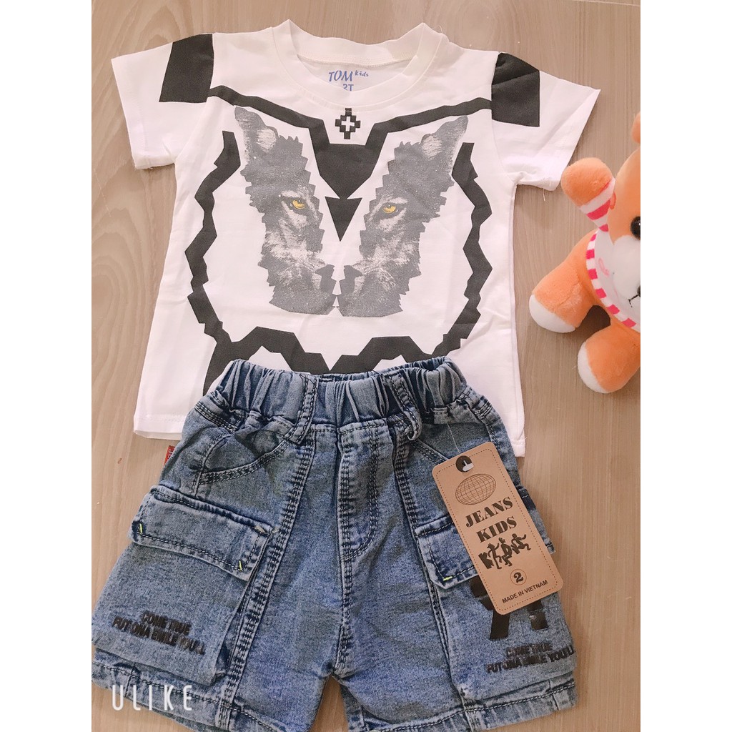 Set quần jean áo gấu sói