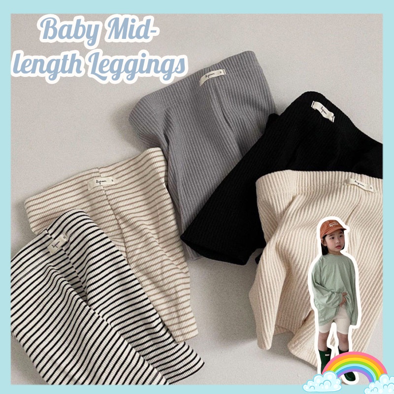 Quần Legging Kẻ Sọc Chất Liệu Cotton Mềm Mại Thời Trang Mùa Hè Cho Bé Trai Và Gái