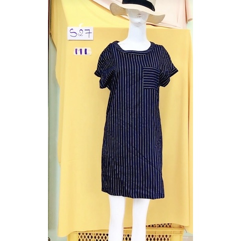 đầm sọc dọc túi kẻ ngang thanh lịch size M/L.S27