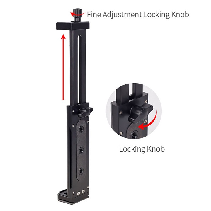 Kẹp máy tính bảng iPad lên Tripod nhôm CNC Xiletu XJ-15