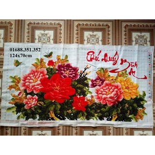 Tranh thêu thành phẩm phú quý bình an 222788 - 124×70cm