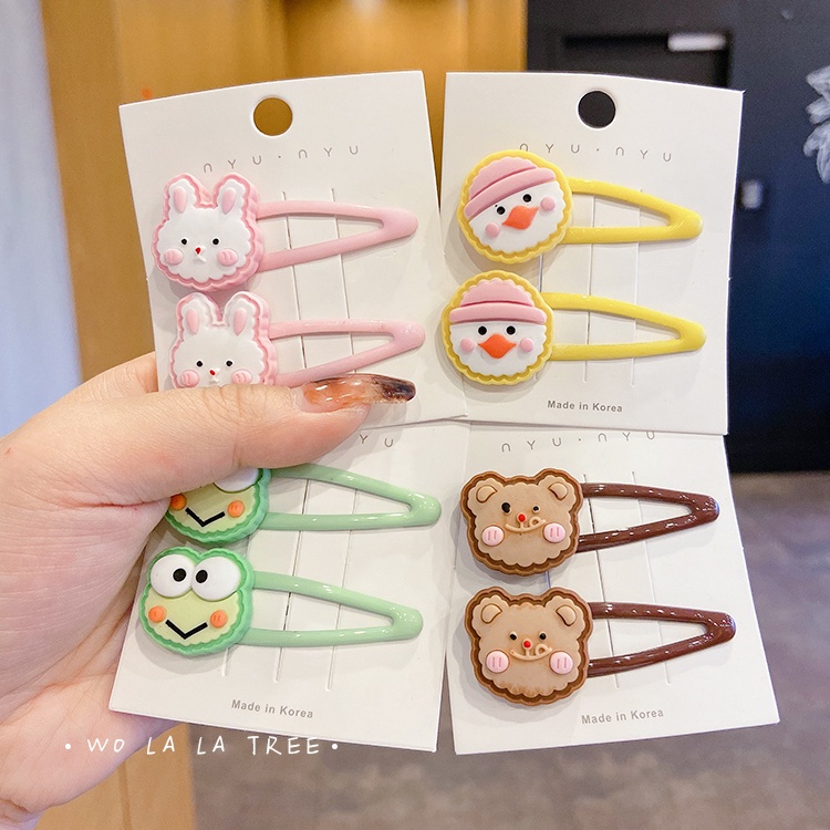 Kẹp tóc thời trang nhỏ nhắn họa tiết hoạt hình nhiều kiểu đáng yêu cho bé gái