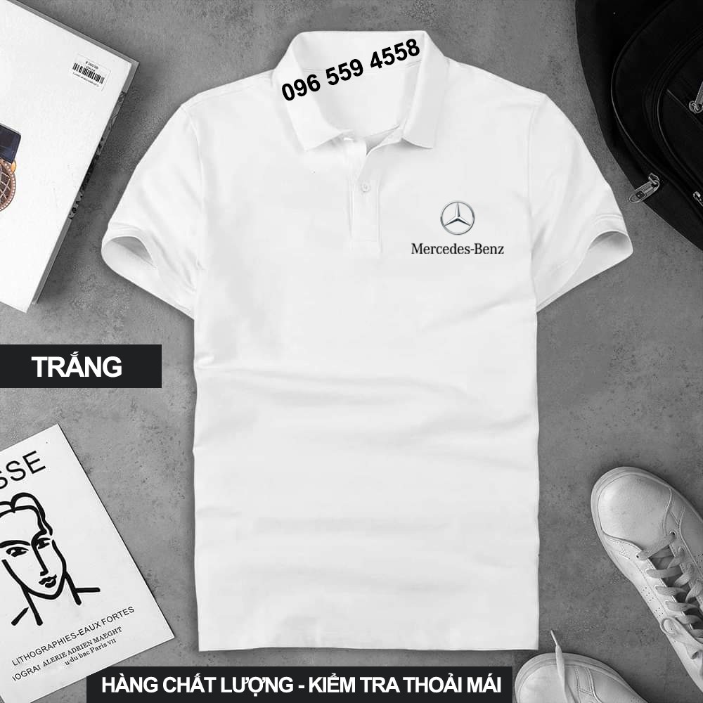 Áo thun Polo Mercedes Cao Cấp - Polo Merc có cổ Logo Hãng Xe Ô tô nhiều màu sang trọng, lịch lãm, đẳng cấp, thời trang P