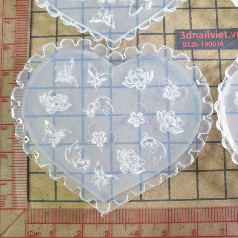Khuôn charm hoa- cá - bướm trang trí nail, keycap