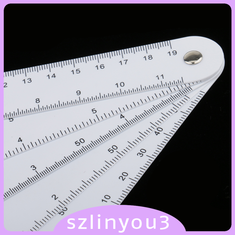 Practical Tool 1 Set Foldable Plastic Architect Engineering Ruler Sector Scale Ratio Ruler