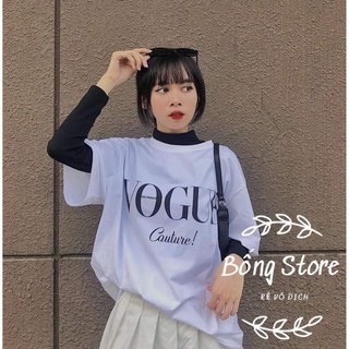 [Rẻ Vô Địch] Áo cotton tay lỡ Unisex mặc đôi ,nhóm , lớp------ Áo VOGUE