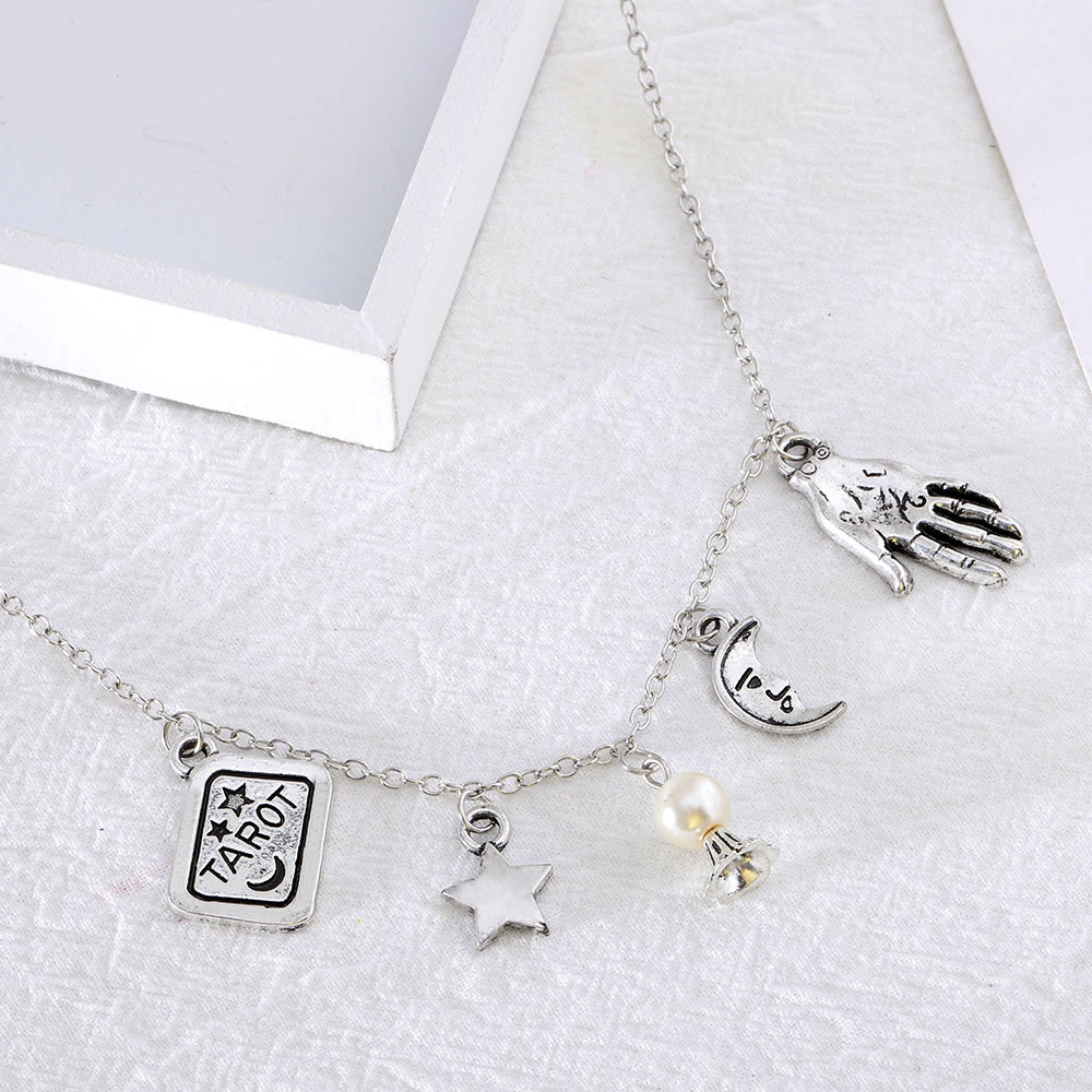 vòng cổ Hợp Kim Đính Ngọc Trai Giả Xinh Xắn COD