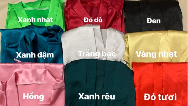 Áo choàng ngủ phi lụa nhiều màu | BigBuy360 - bigbuy360.vn