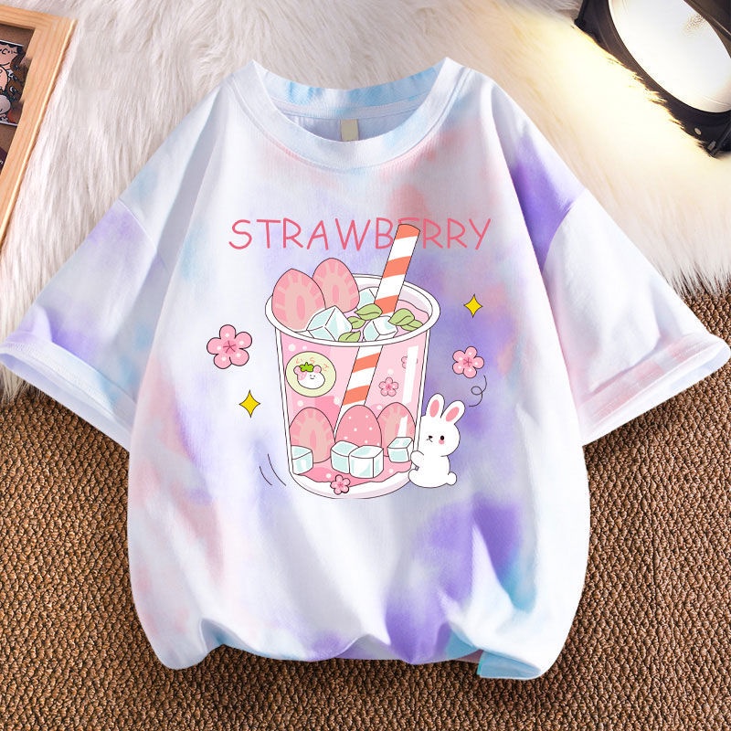 Áo Thun Tay Ngắn Thời Trang Cho Bé Gái