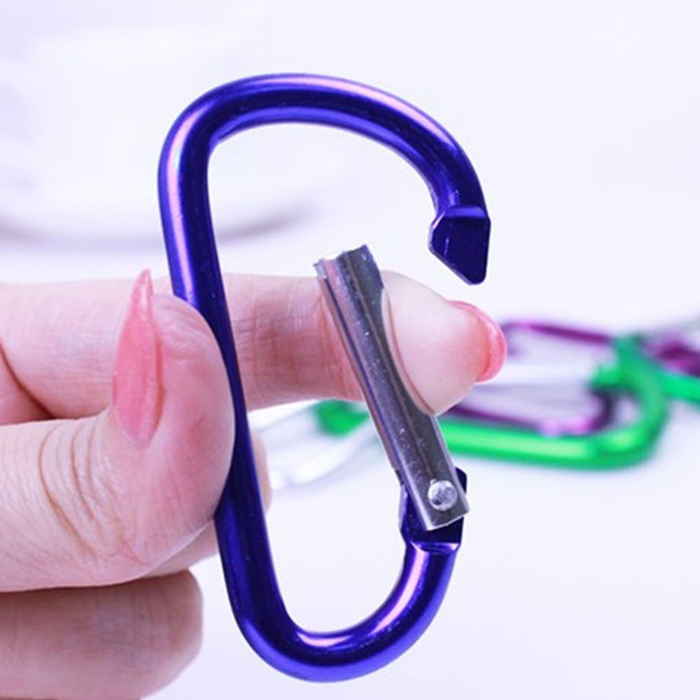 Set 5 Móc Khóa Carabiner Chữ D Bằng Nhôm Đa Ứng Dụng