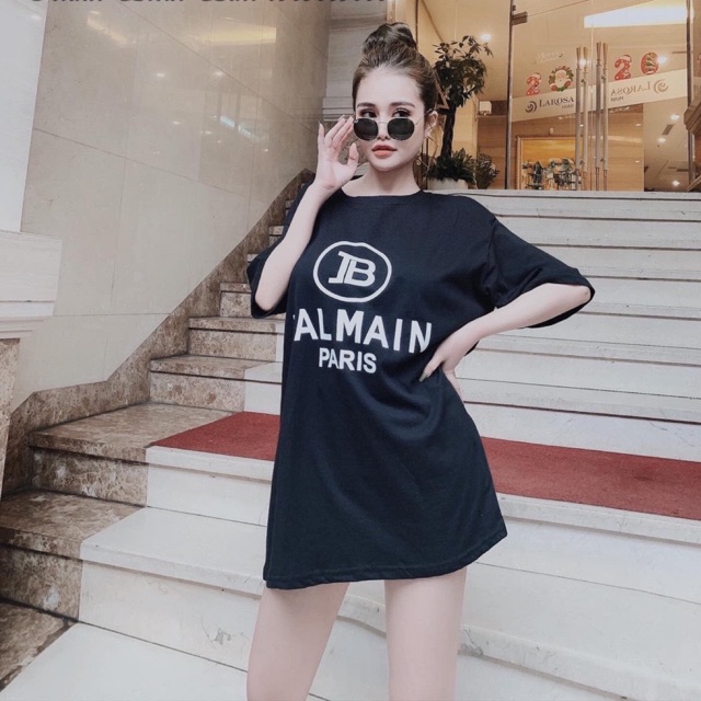 áo phông nữ form rộng balmain