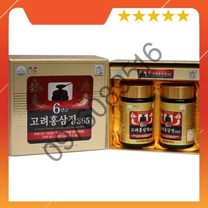 Cao Hồng Sâm 365 Hàn Quốc, Hộp 2 lọ 240ml