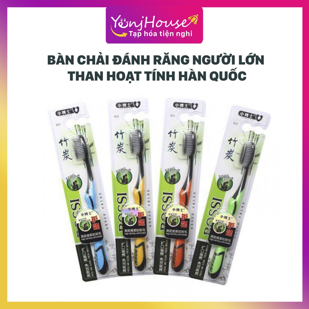 BÀN CHẢI ĐÁNH RĂNG NGƯỜI LỚN THAN HOẠT TÍNH HÀN QUỐC - YENJHOUSE