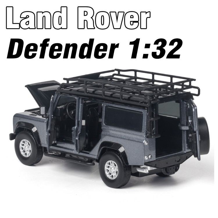 Xe mô hình ô tô Land Rover Defender 1:32 đồ chơi trẻ em bằng hợp kim có âm thanh và đèn