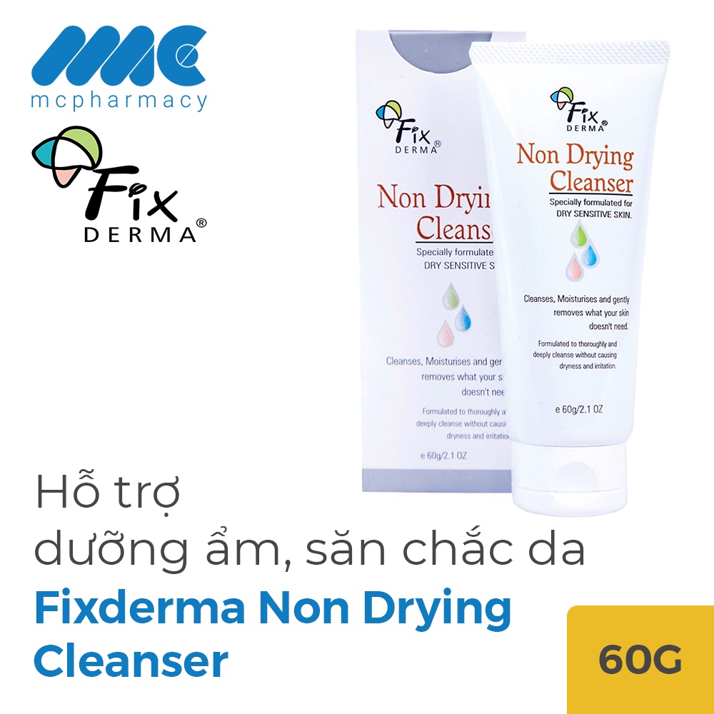 Sữa Rửa Mặt Cho Da Khô Da Nhạy Cảm Fixderma Non Drying Cleanser (60g)