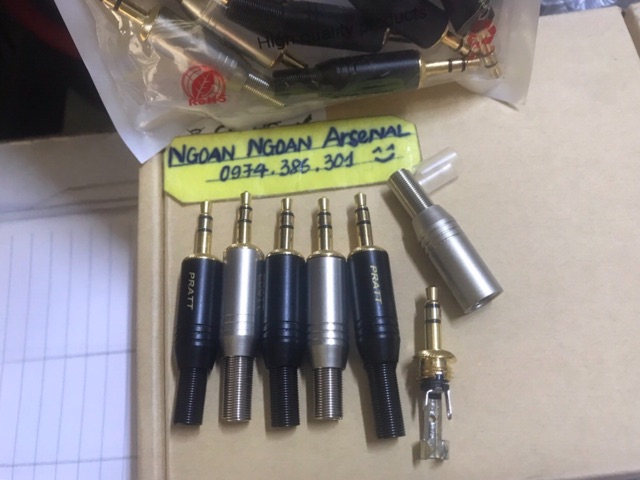 Jack 3.5 phone chuẩn ste hãng PRATT chính hãng. Báo giá 1 cái