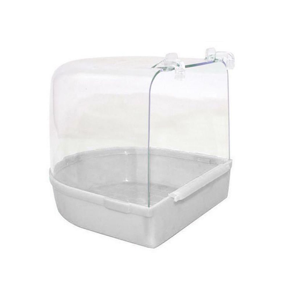 Bồn tắm bằng nhựa trong suốt treo lồng chim vẹt nhiều màu