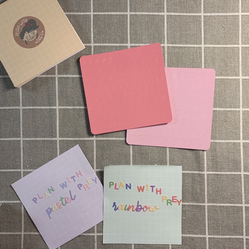 Sticker bảng chữ cái mini size trang trí sổ, Bullet Journal, Planner, Toploader | Designed by Plan With Prey