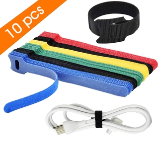 10-Gói Dây Đeo Cáp Velcro Có Thể Tái Sử Dụng Để Quản Lý Dây Cáp
