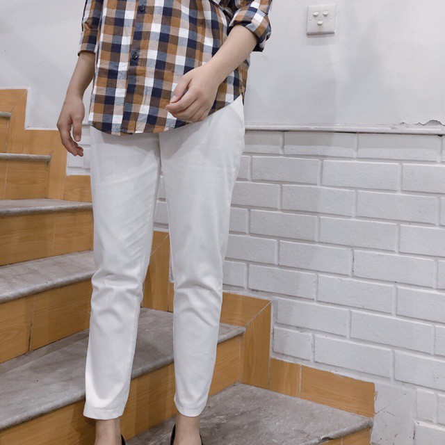 (Ảnh thật) Quần baggy ống côn chất thô đũi 5 màu đen, trắng, ghi, xanh, be VIP75XP N208N