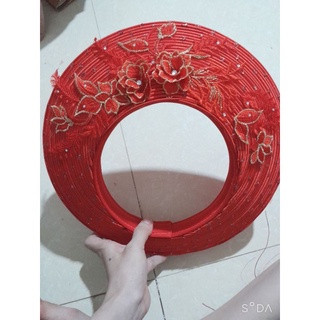 khăn xếp cô dâu 25 tầng trang trí
