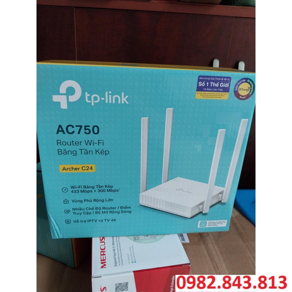 Phát Wifi TP-Link Archer C24 AC750 4 anten