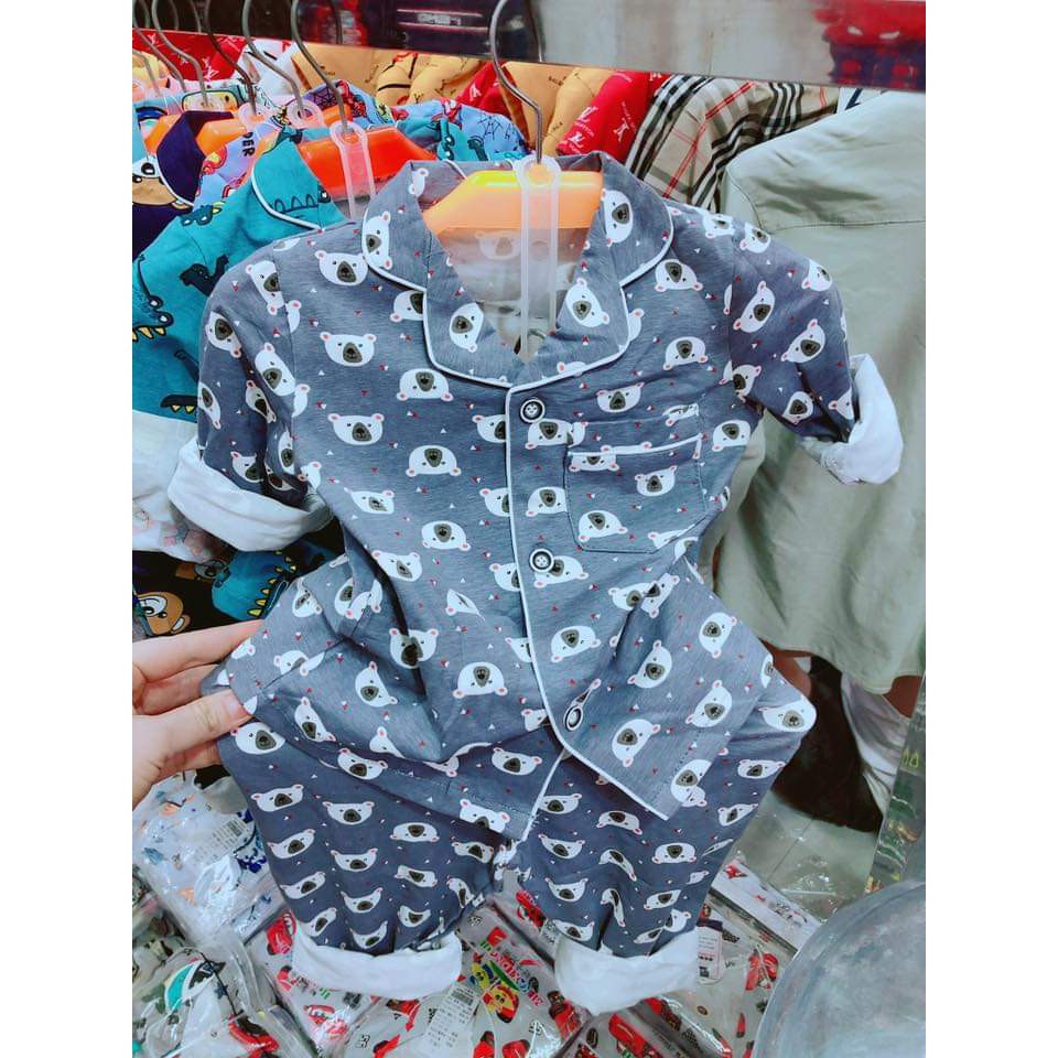 Bộ Pijama cotton quang chau cao cap  cho bé trai, bé gái