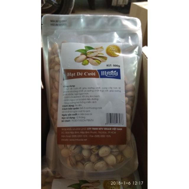 Hạt dẻ cười rang muối Mfood 500g
